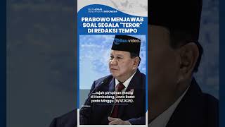 Prabowo Blak-blakan Beri Jawaban terkait "Teror Babi & Tikus kepada Redaksi Tempo: Upaya Adu Domba
