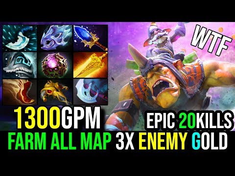 OMFG Gold Hack 1300GPM [Alchemist] Farming All Map 3x Net Worth Enemy 20Kills By AlaCrity - DotA 2