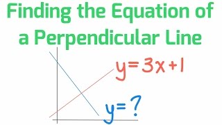 FINDING THE EQUATION OF A LINE PERPENDICULAR TO A GIVEN LINE