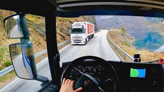 POV Driving Scania S560 - Road15, E39 Volda. Norway