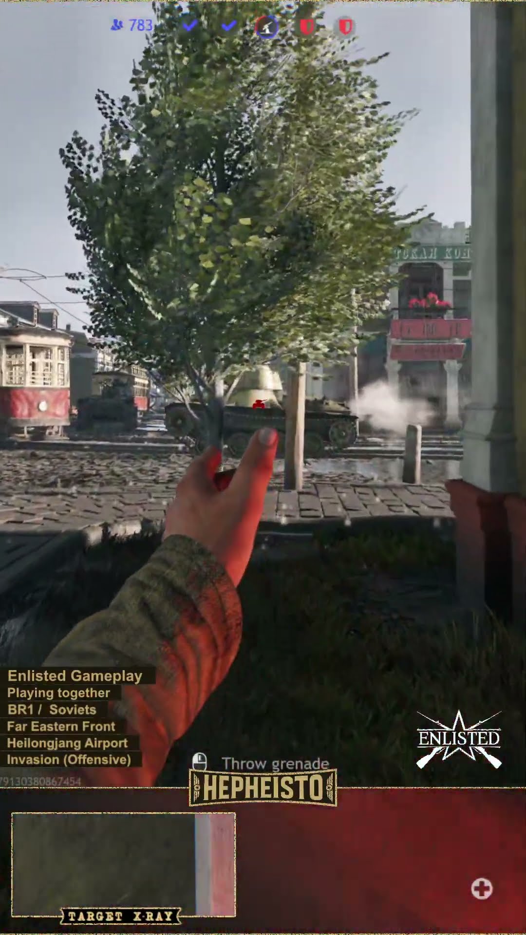 Assaulter eliminates Tank Ha-Go with Explosion Pack