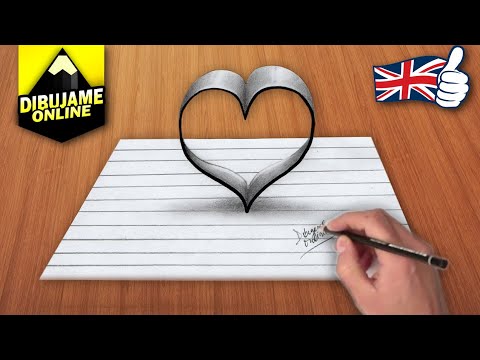 HOW TO DRAW A HEART IN 3D 💖✍