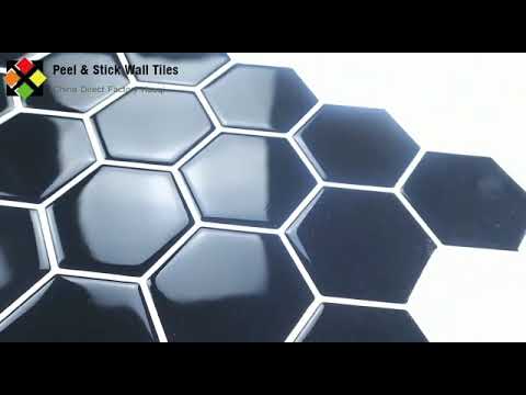 3D Stick Tiles Self Adhesive Wall Sticker Kitchen Backsplash Wallpaper Splash-Proof Baffle