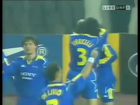 Liga de Campeones 96/97: Rapid Wien 1-1 Juventus FC (16/10/1996). Narración en alemán.