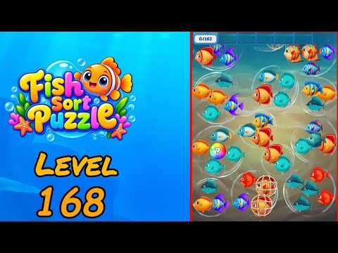 Fish Sort Puzzle Level 168 Walkthrough video thumbnail