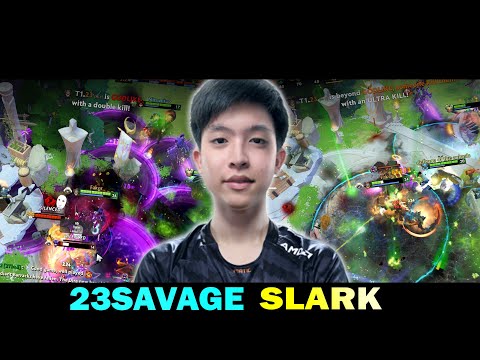 12kMMR 23Savage Slark- Show to enemies, that he can FARMING FOUNTAIN too Like "ana"  | DOTA 2 MICRO