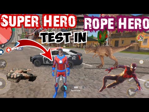 🔥Rope Hero vice town || Rope Hero Superman character Testing ❤|| Rope Hero Superman || Crazy Gaming