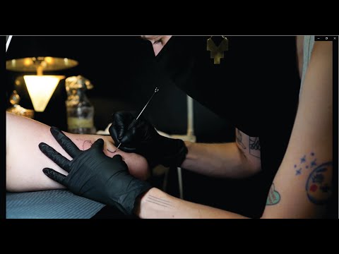 Hand Poke Tattoo Time Lapse by Jackie Rye of Betwixt Gallery