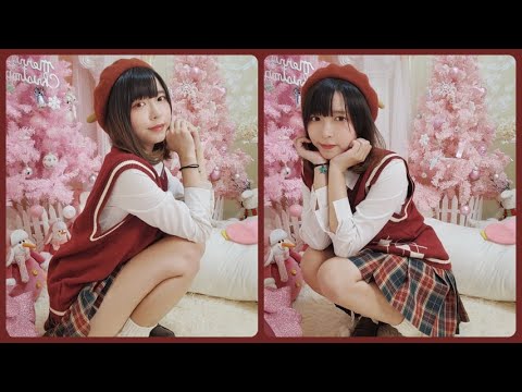 【JK制服開箱】日系少女的冬日聖誕JK制服穿搭分享ヽ(✿ﾟ▽ﾟ)ノ【神奇綻綻】