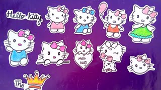 Part 1 DIY hello kitty stickers  #diyhellokittystickers #hellokittyseries