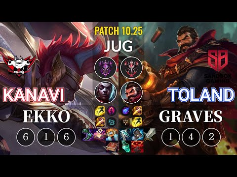 JDG Kanavi Ekko vs SB.A TolanD Graves Jungle - KR Patch 10.25