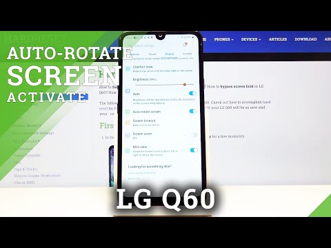 How to Activate Auto Rotation in LG Q60 - Automatic Screen Rotation
