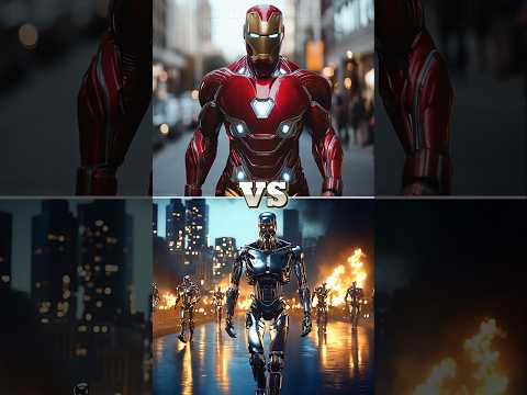 Terminator T-1000 Army vs Avengers vs Justice League(SpiderMan,Iron Man,Superman,Batman)