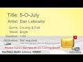 New Free Music 2018 5 O July Dan Lebowitz Country Folk Bright YouTube Audio Library BGM