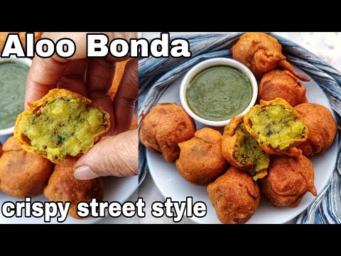 Aloo Bonda | Perfect Crunchy Original Batata Vada |Potato Vada Recipe with Chutney| Masala Alu Bonda