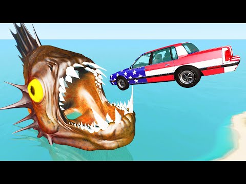 Incredible Mouth Jumping Piranha Mutant - Beamng Drive