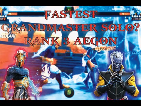 Rank 3 Aegon One-Shot 6.4 Grandmaster Boss | Fastest Solo? | Marvel Contest of Champions