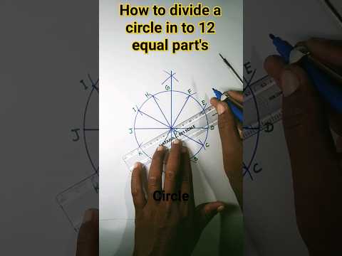 How to divide a circle in to equally 12 part's#shorts#new trick#yt viralshorts#RB knowledge explore