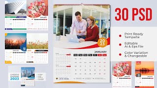 50+ 2023 Calendar Templates in PSD Photoshop Tutorial Part 3