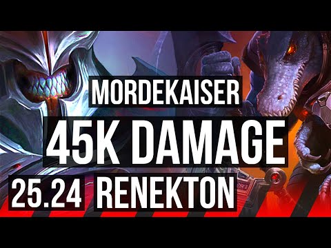 MORDEKAISER vs RENEKTON (TOP) | Good KDA: 15/1/10, 45K damage | EUW Diamond | 25.24