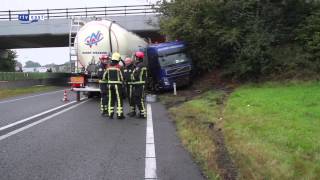 preview picture of video 'N36 bij Wierden weer vrij na ongeluk met vrachtwagen'