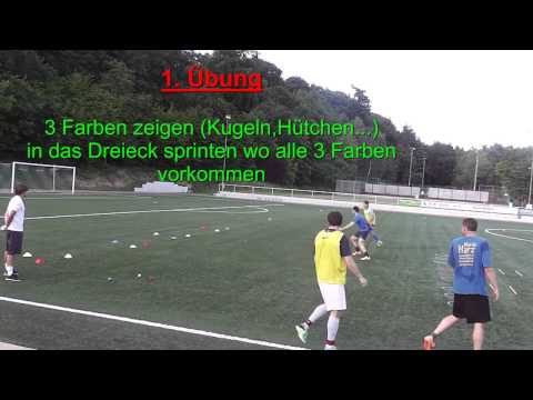 Fußballtraining - kognitives Training - Koordination - Sprintwettkampf