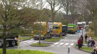 preview picture of video 'Truck parade, Koninginnedag, Vogelvliet, Vlietlaan Ridderkerk, 30 april 2013, komt weer op gang'