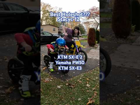 Which one is the best? Stacyc 12 VS KTM SX-E 2 VS Yamaha PW50 VS KTM SX-E 3 #dirtbike #motocross