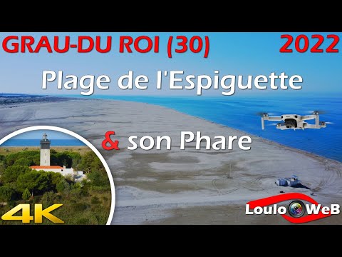 🇫🇷 Plage de l'Espiguette et son Phare - Grau-Du-Roi (30) 2022 - Drone DJI MINI 2 - 4K