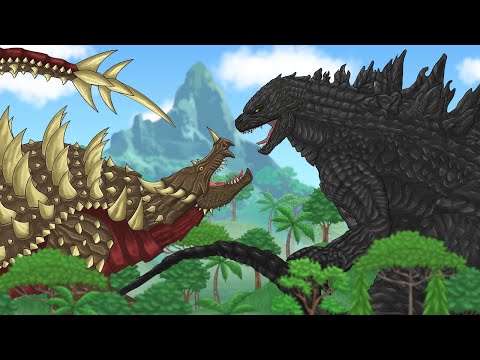 Godzilla vs Anguirus Kaiju Battle Animation