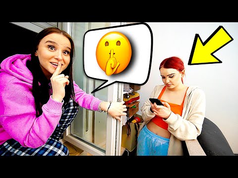 Schwester HEIMLICH beobachten 😂❤️‍🔥 durch Fenster ! (Sorry Egg) - Celina