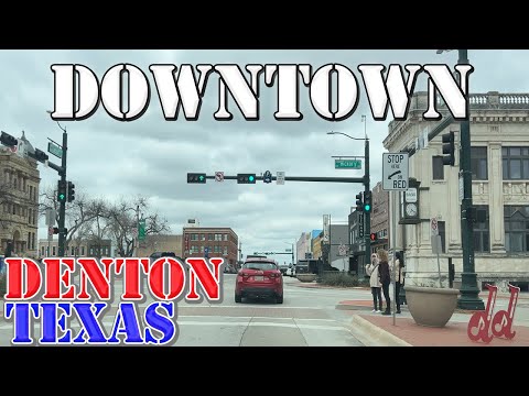 Denton - Texas - 4K Downtown Drive