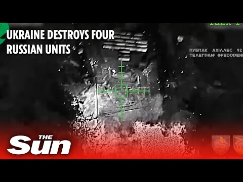 Ukrainian anti-aircraft company destroys FOUR Russian units in night attack