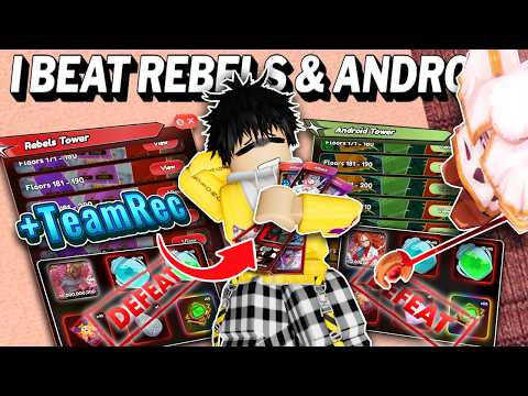 HOW I BEAT REBELS & ANDROID TOWER! + Team Rec in Anime Card Clash!