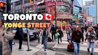 Download lagu Toronto 🇨🇦 Yonge Street Downtown Walking Tour City Life Canada 4k mp3