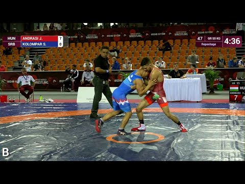 Repechage GR - 55 kg: J. ANDRASI (HUN) v. S. KOLOMPAR (SRB)