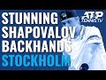 Stunning Denis Shapovalov Backhand Winners vs Sugita | Stockholm 2019