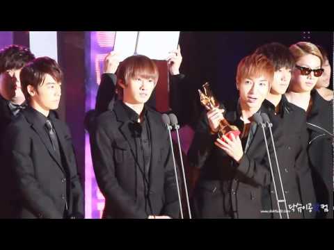 [FANCAM] 101209 Super Junior - Winner of Asia Popularity @ Golden Disk Awards