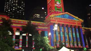 Brisbane City Hall Lights (Light Show Spectacular) 2017