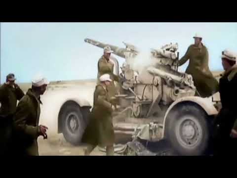 3 Minutes of WWII German Flak 88 Firing