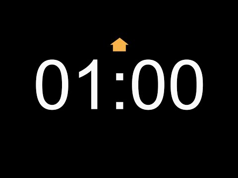 1 Minute Count Up Timer 00:00 to 00:59 (60 Seconds) #4k