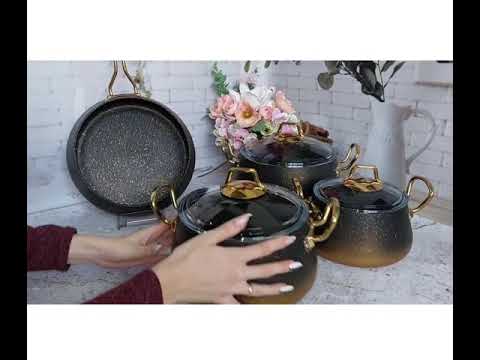 Набор посуды с а/п покрытием из 7 (4/3) предм. OMS(Турция) арт.3041 oms.