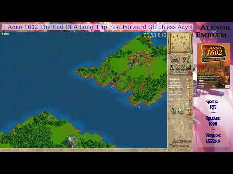 [WR] Anno 1602 The End of A Long Trip Any% Fast Forward Glitchless 1:24.783 RTA