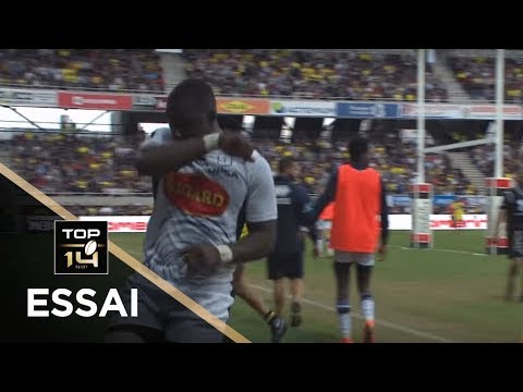 TOP 14 - Essai Yoan TANGA (SUA) - Clermont - Agen - J1 - Saison 2018/2019