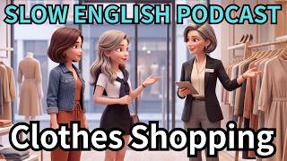 Clothes Shopping 👗 Podcast 🎙️ | Slow & Easy English for Beginners (A1–A2)