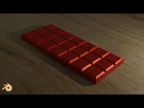 Blender 2.91 - Making a 3D Chocolate Bar Timelapse [Cycles render engine]