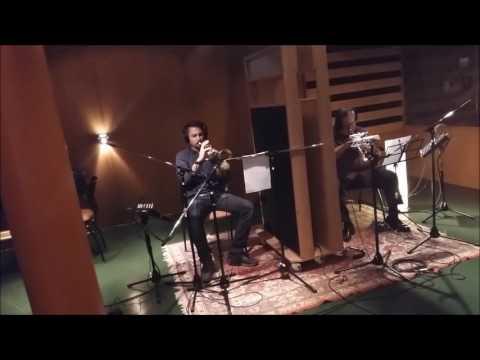 Guillermo Calliero grabando con Bobby Shew 2016 - All Brass Mouthpieces trumpet