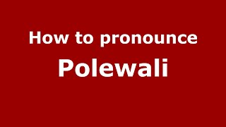 How to pronounce Polewali