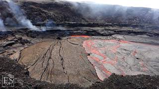 preview picture of video 'Erta Ale 2018 - New Lava Lake in Action'