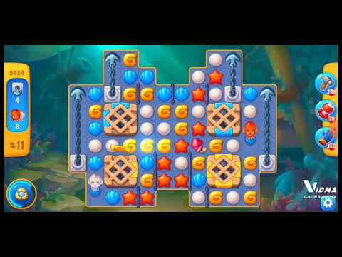 Fishdom. 9454 level no boosters and diamonds. 17 moves